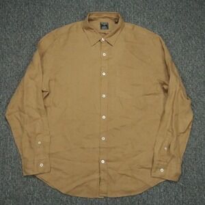 Todd Snyder Shirt Mens Extra Large Brown Barid McNutt Irish Linen Long Sleeve XL